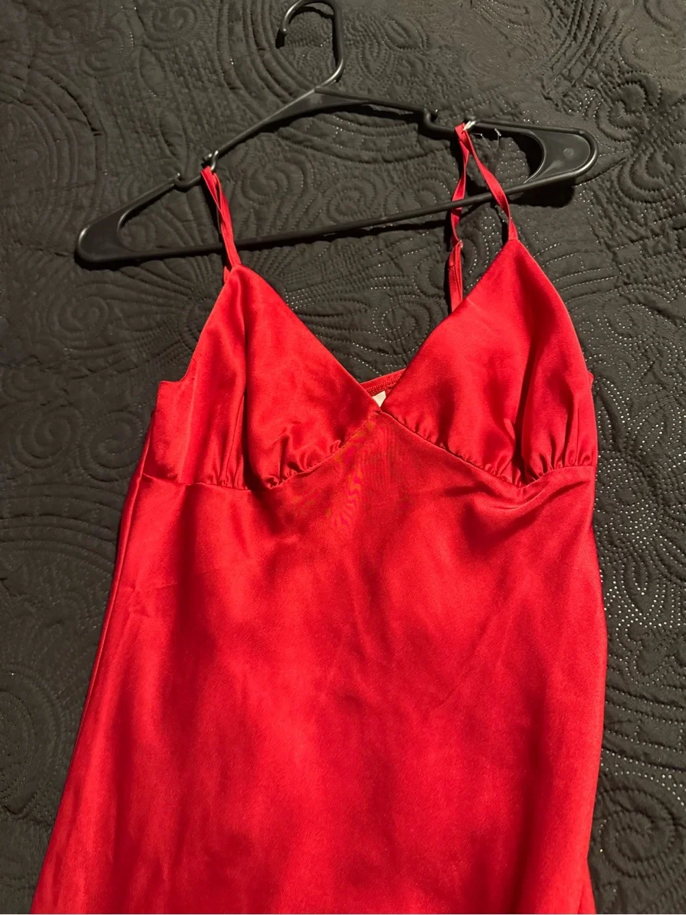 Silky Red Satin Slip Dress - Women Intimates & Sleepwear
